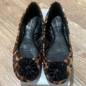Jessica Simpson Flats Animal Print w/ Crystal